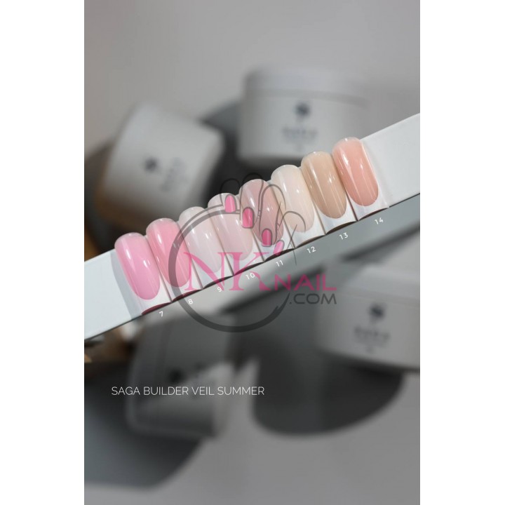 Гель Saga Builder Gel Veil Summer №009, 15 мл